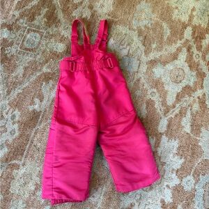 Cherokee Bright Pink Kids Snow Bib